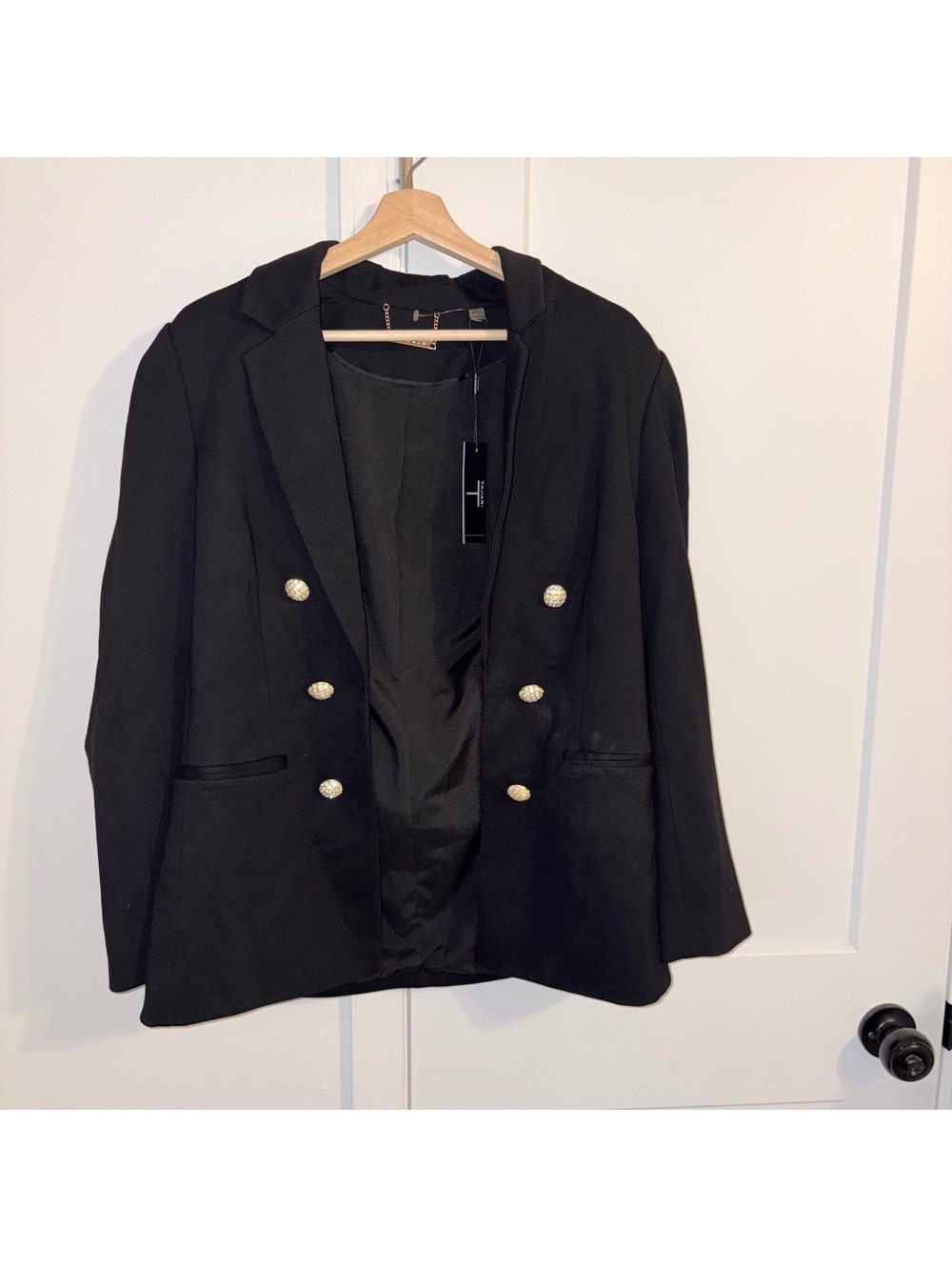 Tahari NWT $138 Womans Size 8 Double Breasted Blazer Jacket Size 8 Open